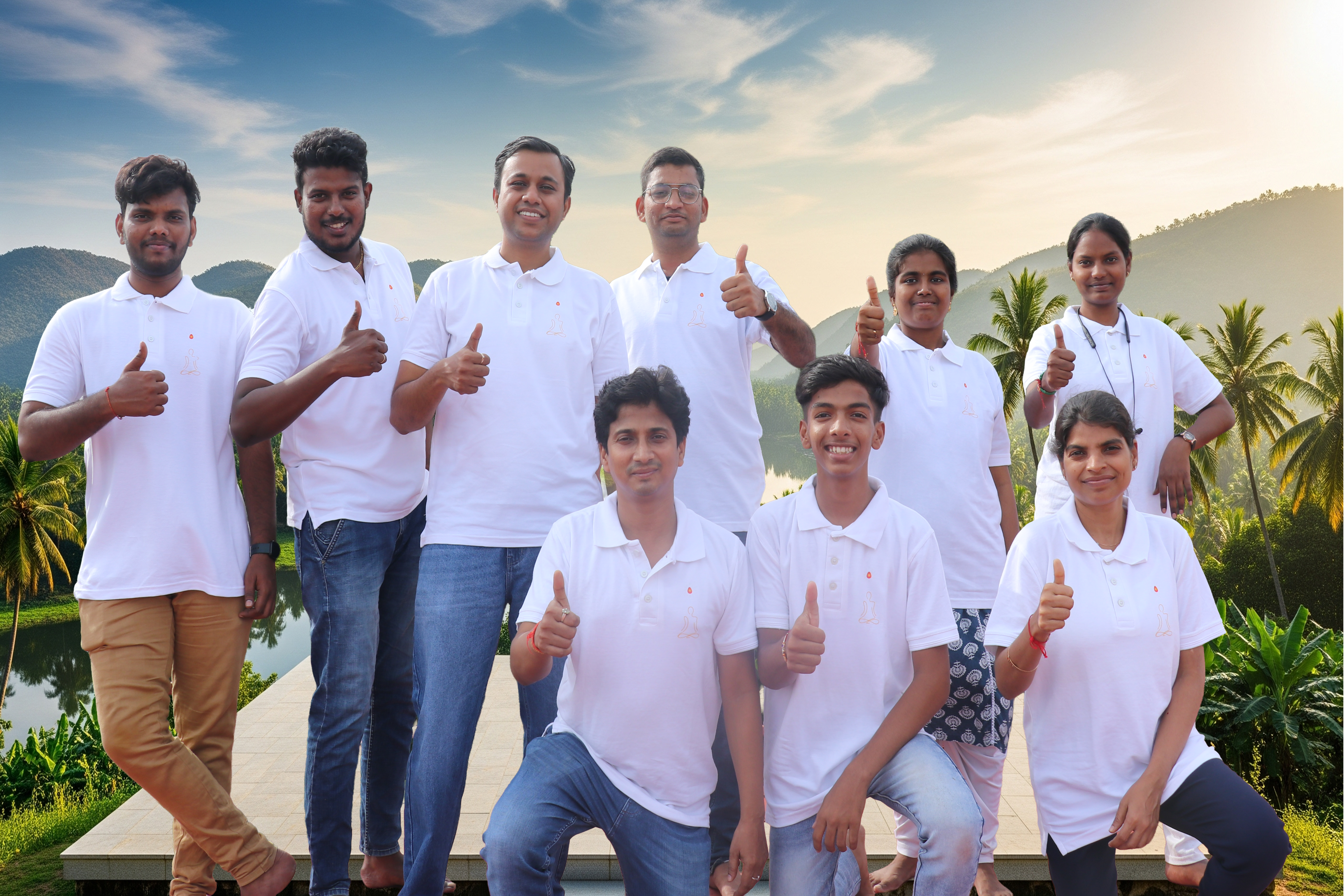 Dynamic group of diverse young people